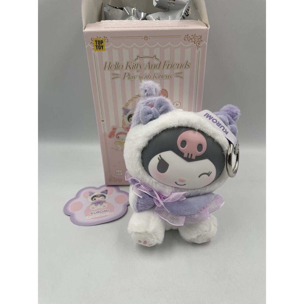 TOPTOY Sanrio Characters Play with Kittens Blind Box Plush Figure - KUROMI
